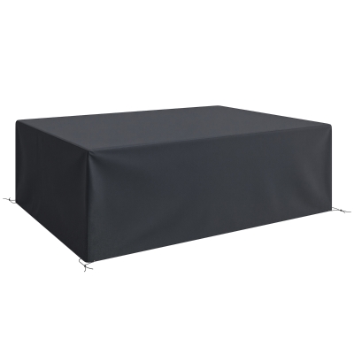 Outsunny Waterproof Rattan Sofa Set Cover Black 275x205x90cm
