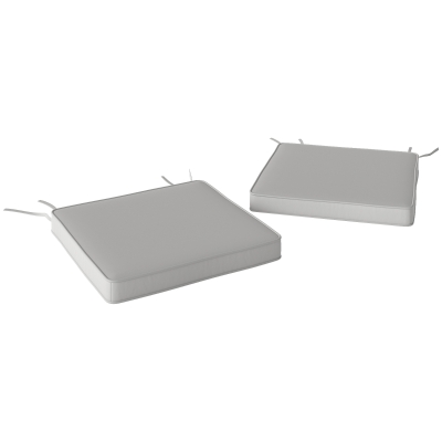 Outsunny Garden Chair Cushions Set of 2 Light Grey