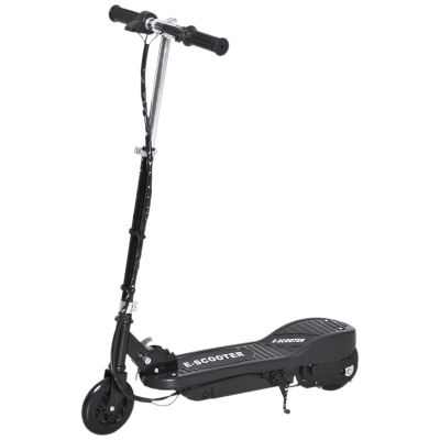HOMCOM Trotinete Elétrica para Crianças + 7 Anos trotinete Dobrável com Altura Ajustável 24V Bateria Recarregável Velocidade até 12 km/h e Carga 50 kg 74x36x82,5-92,5 cm Preto