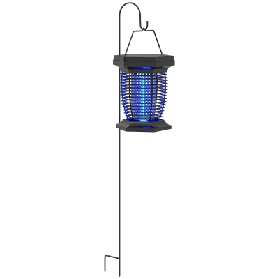 Outsunny Electric Fly Zapper Solar/USB Rechargeable Black