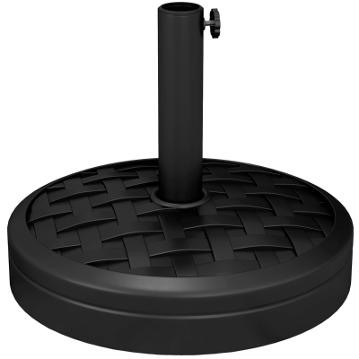 Bază pentru umbrelă de 18 kg cu manivelă rotativă, negru
