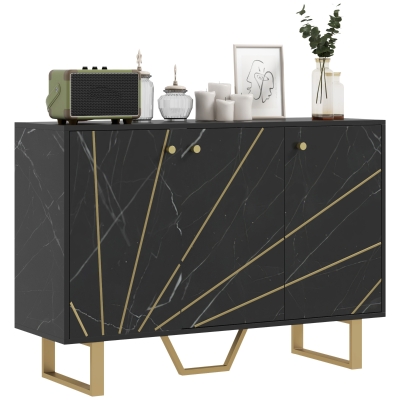 HOMCOM Buffet 107x35x75cm Nero