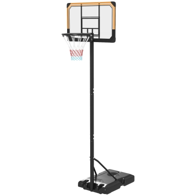 SPORTNOW Panier Basket Réglable 6 Hauteurs avec Base Noir