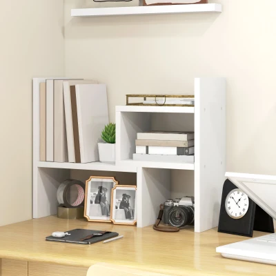 HOMCOM Modulares Büroregal, multifunktionaler Büroorganizer, 2-teilig, MDF, weiß