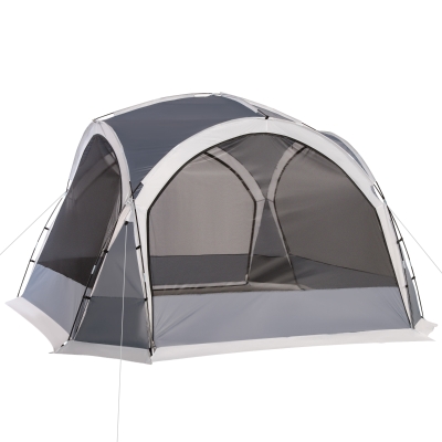 Outsunny Tenda da campeggio 350x350x230cm Grigio