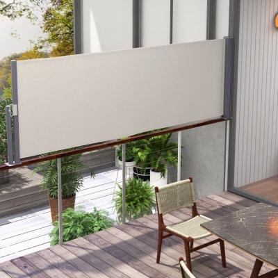 Outsunny Tenda laterale 300x100cm Gris