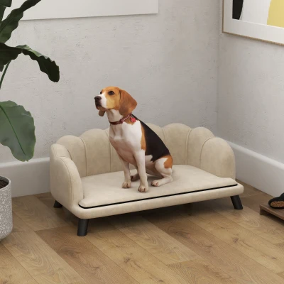 PawHut Divano per cane 98.5x60.5x35.5cm Crema