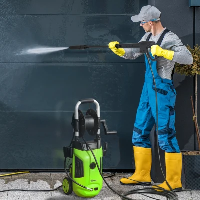 Outsunny Portable Power Washer 1800W 150 Bar Green