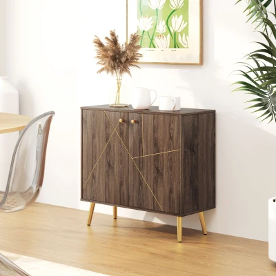 HOMCOM Credenza 80x37x77cm Marrone