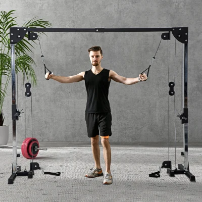 SPORTNOW Stazione di fitness 245x85x207cm Nero