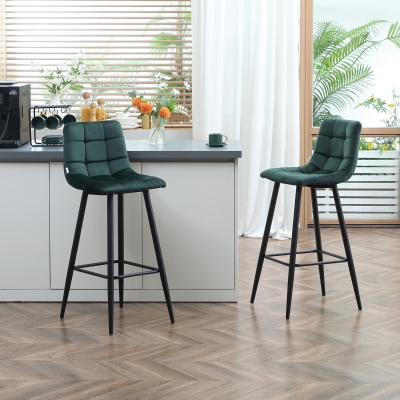 HOMCOM Sgabelli da bar 42x47x105cm Verde