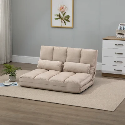 HOMCOM Poltrona Letto 102x73x60cm Beige