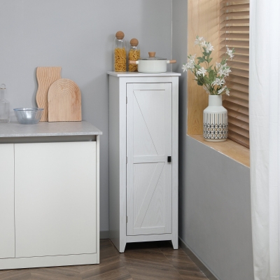 HOMCOM Armadio 43.5x40x121.5cm Bianco
