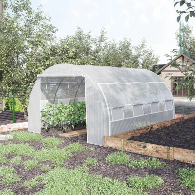 Outsunny Serra da giardino 397x300x200cm Bianco