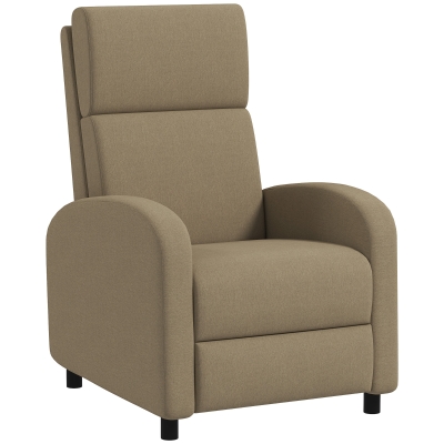 HOMCOM Sillón relax sillón reclinable salón sillón de relax- respaldo ajustable hasta 160° reposapiés integrado