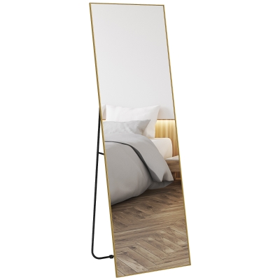 HOMCOM Grande specchio a figura intera 50x4x160cm Oro