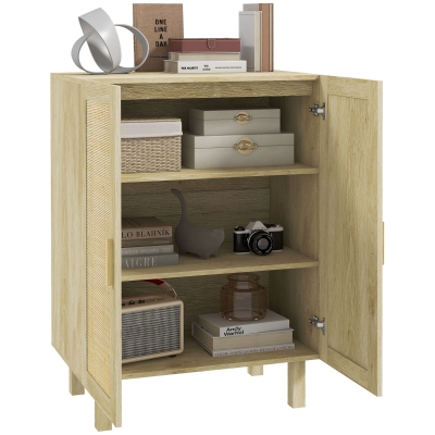 HOMCOM Mobile di archiviazione 73x41x102cm Legno naturale