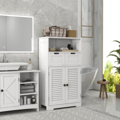 kleankin Mobiletto per il Bagno 61x30.5x109.5cm Bianco
