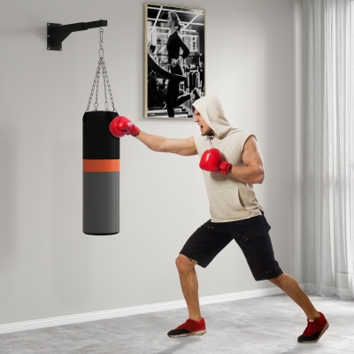 SPORTNOW Supporto murale per sacco da pugilato 65x12x20cm Nero