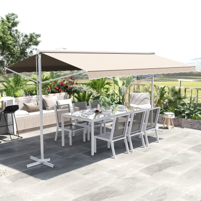 Outsunny store doppio pendio 450x340x255cm Beige