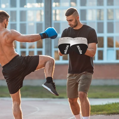 SPORTNOW Pattes d'orso boxe 24x19x4cm Bianco