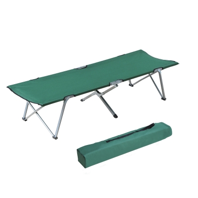 Outsunny Lettino da campeggio 193x64x40cm Verde