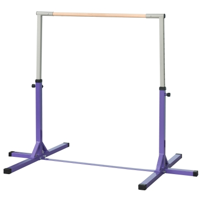 HOMCOM sbarra fissa da ginnastica 194x121x150cm Viola, Grigio