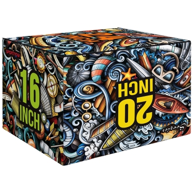 SPORTNOW Plyo Box Antidérapante 3 Hauteurs 61x51x41 cm Multicolore