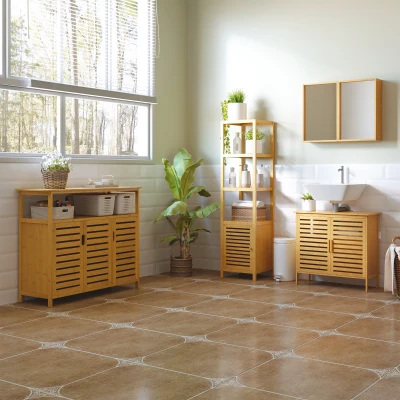 HOMCOM Buffet 100x35x82cm Legno naturale