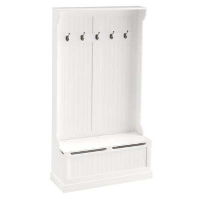 HOMCOM Appendiabiti per ingresso 96x34x179.7cm Crema