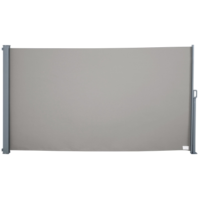 Outsunny Toldo lateral Brise-Vue paravent retráctil 3x1,60 m aluminio Poliéster Anti-UV Alta densidad 280 g/m² Gris