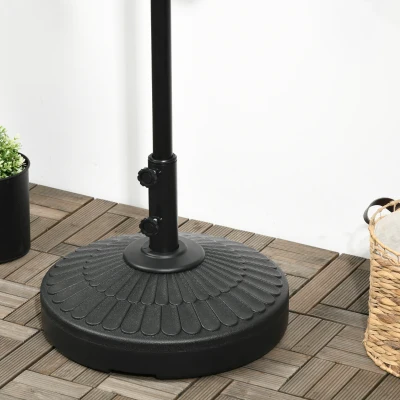 Outsunny Sonnenschirmständer für Gartenschirm mit Stangendurchmesser 38-48 mm mit seitlicher Befüllung, Ø48,5x36 cm