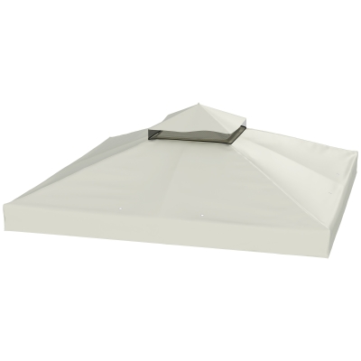 Outsunny Toit de Rechange 3x3m Pavillon UPF30+ Gris Clair