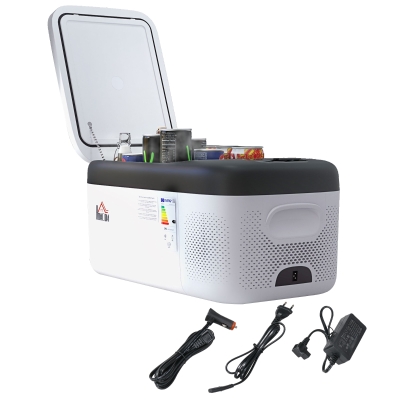 HOMCOM Réfrigérateur Portable 15L -20℃ Voiture Blanc