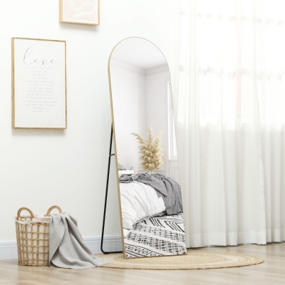 HOMCOM Specchio in figura intera 50x3.6x150cm Oro
