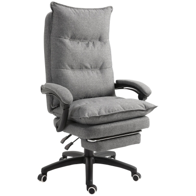 Vinsetto Silla de Oficina con Masaje Silla Ergonómica con Altura Ajustable Respaldo Reclinable Reposapiés Integrado y Control Remoto