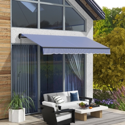 Outsunny Tendalino 295cm x 247cm Blu+Bianco