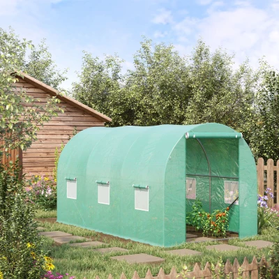 Outsunny Serra da giardino 395x195x190cm Verde