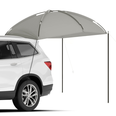 Outsunny Parasole 290x278x260cm Grigio chiaro