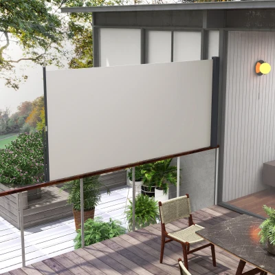 Outsunny Store laterale 300x3.5x140cm Grigio