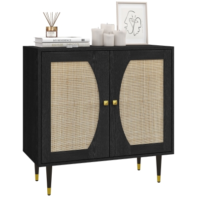 HOMCOM Credenza 80x38x79cm Nero