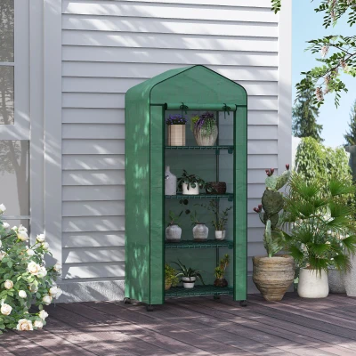 Outsunny Serra da balcone 69x50x165cm Verde