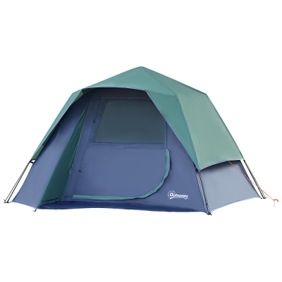 Outsunny tenda da campeggio 250x194x160cm Verde