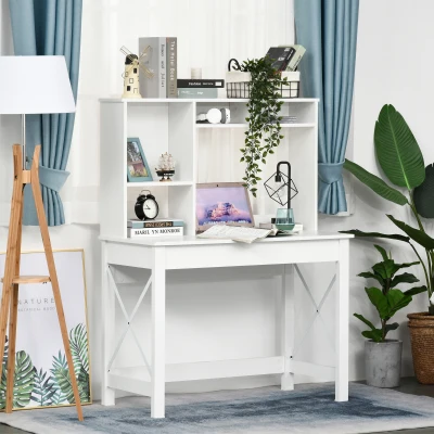 HOMCOM scrivania 105x50x137cm Bianco