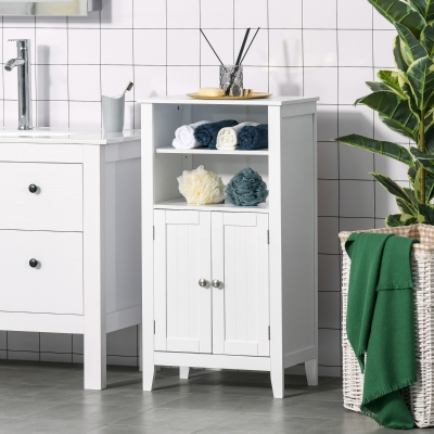 kleankin Meuble Salle de Bain Bois Blanc 50x30x93cm