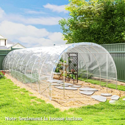 Outsunny Lona para invernadero lona plástica transparente 6 x 10 m impermeable resistente a los UV polipropileno 150g/m² transparente