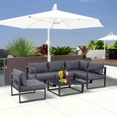 Outsunny Set da Giardino 69cm x 65cm x 63cm Grigio