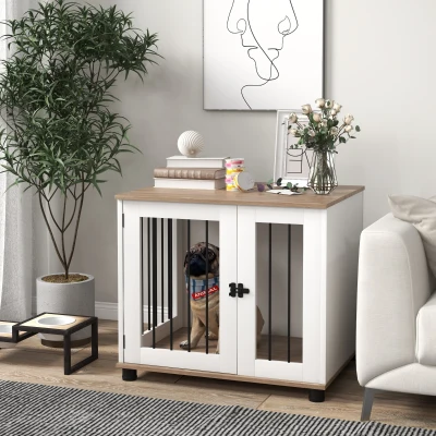 PawHut Gabbia per cani 73x60x68cm Marrone