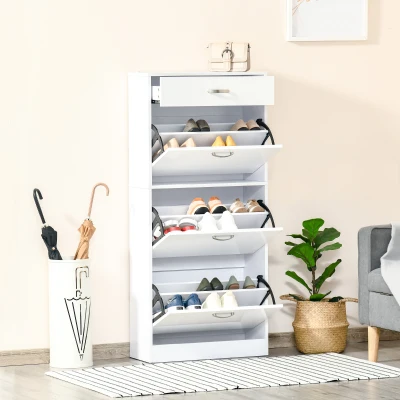 HOMCOM mobile portascarpe 62x24x135cm Bianco