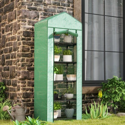 Outsunny Serra da giardino 69x49x193cm Verde